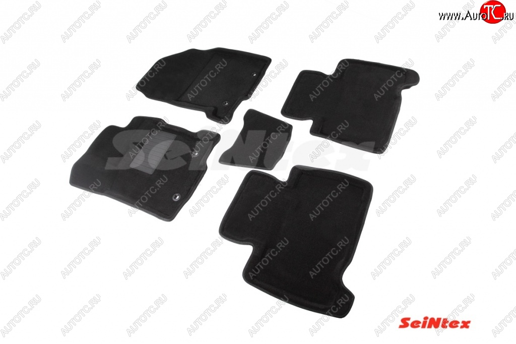 4 999 р. Комплект 3D ковриков в салон Seintex  Lexus NX  200 (2014-2021) (Чёрный)  с доставкой в г. Калуга