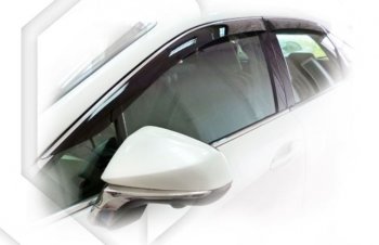2 079 р. Дефлектора окон CA-Plastic  Lexus RX ( 350,  200T) (2015-2019) (Classic полупрозрачный, Без хром.молдинга)  с доставкой в г. Калуга. Увеличить фотографию 1