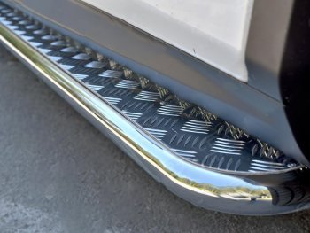 20 999 р. Широкая защита порогов с трубой диаметром 42 мм Russtal v2  Lexus RX  200T (2015-2017)  с доставкой в г. Калуга. Увеличить фотографию 1