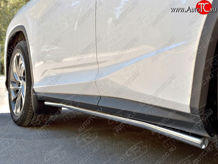 13 849 р. Защита порогов Russtal из круглой трубы диаметром 42 мм v3  Lexus RX  200T (2015-2017)  с доставкой в г. Калуга