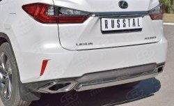 15 649 р. Защита заднего бампера (Ø75x42 мм, нержавейка) Russtal  Lexus RX  200T (2015-2017)  с доставкой в г. Калуга. Увеличить фотографию 3