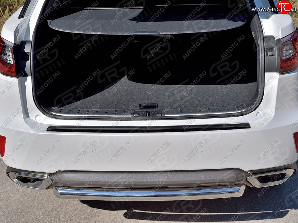 2 299 р. Накладка защитная на верхнюю часть заднего бампера Russtal Lexus RX 200T AL20 дорестайлинг (2015-2017)  с доставкой в г. Калуга
