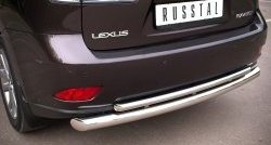 15 999 р. Защита заднего бампера (Ø76 и 42 мм с перемычками, нержавейка) Russtal Lexus RX 350 AL10 дорестайлинг (2008-2012)  с доставкой в г. Калуга. Увеличить фотографию 2
