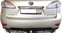Фаркоп Лидер Плюс (c нерж. пластиной) Lexus RX 450H AL10  дорестайлинг (2009-2012)