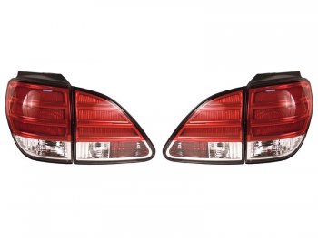 Комплект задних фонарей SAT (красно-белые/диодные) Lexus RX 300 XU10 дорестайлинг (1995-2001)