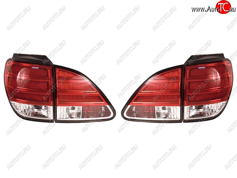 40 399 р. Комплект задних фонарей SAT (красно-белые/диодные) Lexus RX 300 XU10 дорестайлинг (1995-2001)  с доставкой в г. Калуга