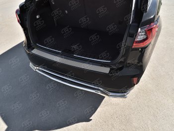 2 699 р. Защитная накладка заднего бампера Russtal  Lexus RX  350 (2015-2019) (Нержавейка шлифованная)  с доставкой в г. Калуга. Увеличить фотографию 1