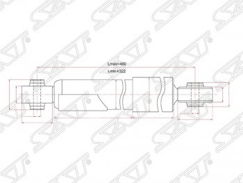 1 999 р. Амортизатор задний SAT (LH=RH) Lexus RX 350 AL10 дорестайлинг (2008-2012)  с доставкой в г. Калуга. Увеличить фотографию 1