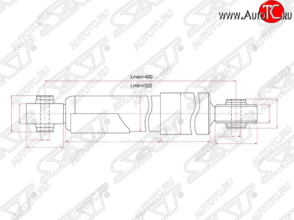 1 999 р. Амортизатор задний SAT (LH=RH)  Lexus RX ( 350,  450H,  270) (2003-2015)  с доставкой в г. Калуга