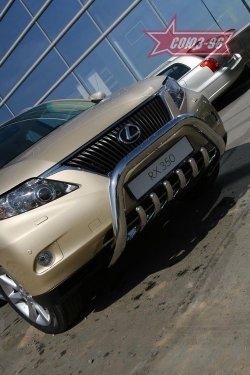 28 709 р. Защита переднего бампера Souz-96 (d76)  Lexus RX  350 (2008-2012)  с доставкой в г. Калуга. Увеличить фотографию 1