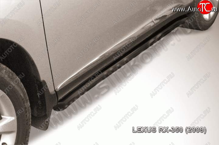 10 899 р. Защита порогов Slitkoff  Lexus RX  350 (2008-2012) (Цвет: серебристый)  с доставкой в г. Калуга