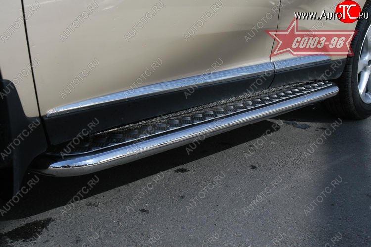 20 159 р. Защита порогов с алюминиевым листом Souz-96  Lexus RX  350 (2008-2012)  с доставкой в г. Калуга