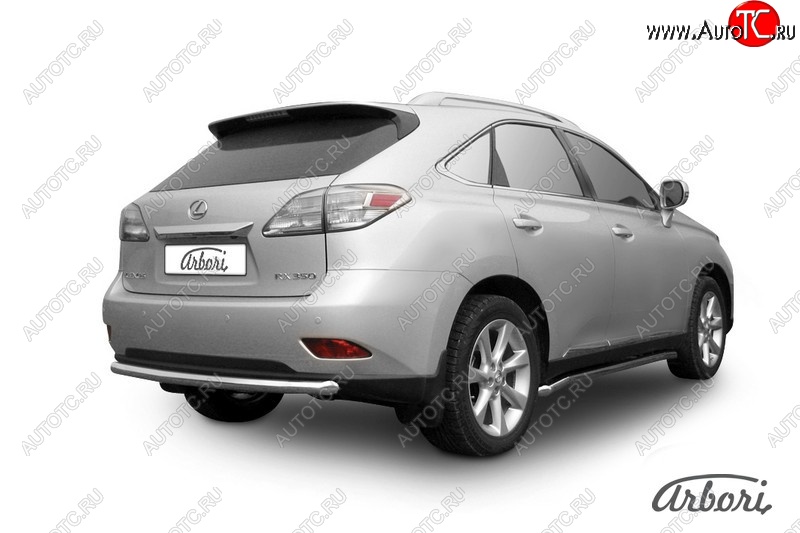 15 749 р. Защита заднего бампера Arbori (нержавейка, 1 труба d57 mm). Lexus RX350 AL10 дорестайлинг (2008-2012)  с доставкой в г. Калуга