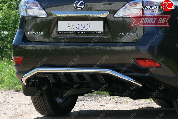 25 649 р. Защита заднего бампера Souz-96 (d60)  Lexus RX  350 (2008-2012)  с доставкой в г. Калуга