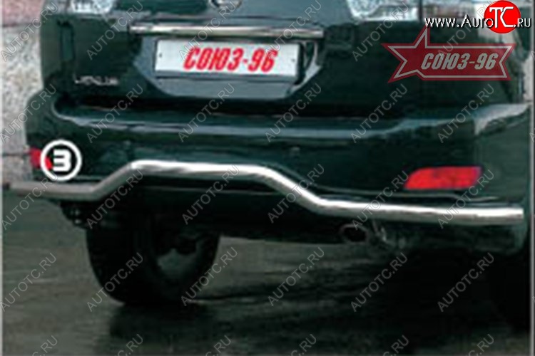 10 349 р. Защита заднего бампера Souz-96 (d60)  Lexus RX  400H (2005-2009)  с доставкой в г. Калуга