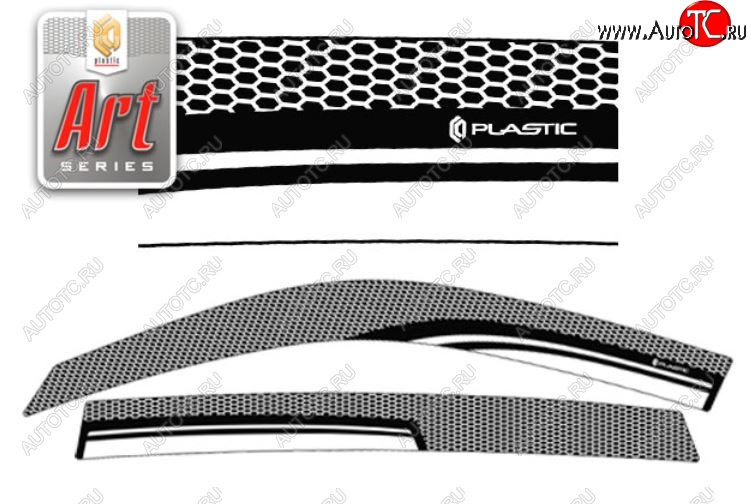 2 349 р. Дефлектора окон CA-Plastic  Lifan X60 (2011-2024) (Серия Art черная, Без хром.молдинга)  с доставкой в г. Калуга