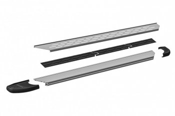 19 349 р. Пороги алюминиевые Slitkoff  Lifan X60 (2011-2015) (Premium Silver)  с доставкой в г. Калуга. Увеличить фотографию 5