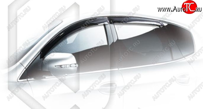 2 169 р. Дефлектора окон CA-Plastiс  Luxgen 7 SUV (2014-2024) (Classic полупрозрачный, Без хром.молдинга)  с доставкой в г. Калуга