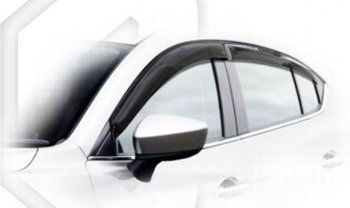 2 169 р. Дефлектора окон CA-Plastiс Mazda 3/Axela BM дорестайлинг, хэтчбэк (2013-2016) (Classic полупрозрачный, Без хром.молдинга)  с доставкой в г. Калуга. Увеличить фотографию 1