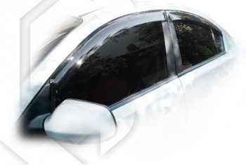 2 079 р. Дефлектора окон CA-Plastic Mazda 3/Axela BK дорестайлинг седан (2003-2006) (Classic полупрозрачный, Без хром.молдинга)  с доставкой в г. Калуга. Увеличить фотографию 1