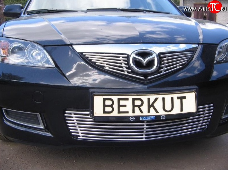 5 399 р. Декоративная вставка воздухозаборника Berkut Mazda 3/Axela BK дорестайлинг седан (2003-2006)  с доставкой в г. Калуга