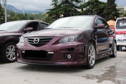 999 р. Реснички на фары RAVEN STYLE Mazda 3/Axela BK дорестайлинг седан (2003-2006) (Неокрашенные)  с доставкой в г. Калуга. Увеличить фотографию 3