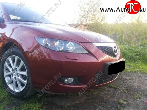 999 р. Реснички на фары RAVEN STYLE Mazda 3/Axela BK рестайлинг седан (2006-2009) (Неокрашенные)  с доставкой в г. Калуга