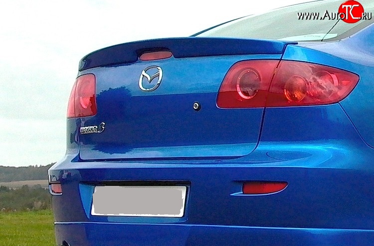 2 799 р. Лип спойлер Drive  Mazda 3/Axela  BK (2003-2009) (Неокрашенный)  с доставкой в г. Калуга