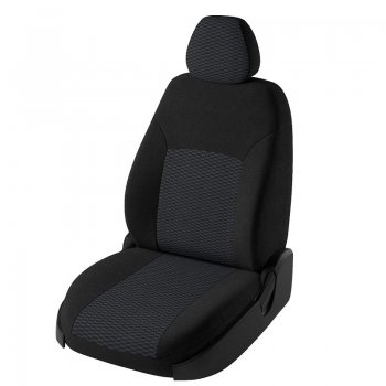 Чехлы для сидений Дублин (жаккард) Mazda 3/Axela BK дорестайлинг седан (2003-2006)  (Черный, вставка Прямоугольник чёрный)