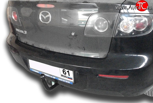 7 649 р. Фаркоп Лидер Плюс Mazda 3/Axela BK рестайлинг, хэтчбэк (2006-2009) (Без электропакета)  с доставкой в г. Калуга