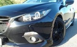 3 889 р. Клыки на передний бампер Style Mazda 3/Axela BM дорестайлинг седан (2013-2016) (Неокрашенные)  с доставкой в г. Калуга. Увеличить фотографию 2
