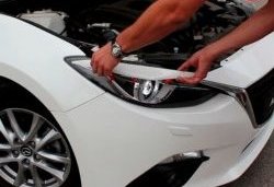 999 р. Реснички на фары Sport  Mazda 3/Axela  BM (2013-2016) (Неокрашенные)  с доставкой в г. Калуга. Увеличить фотографию 2
