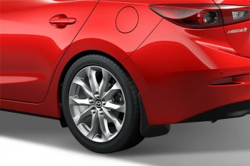2 399 р. Брызговики Frosch (optimum, в пакете) Mazda 3/Axela BM дорестайлинг седан (2013-2016) (Задние)  с доставкой в г. Калуга. Увеличить фотографию 2