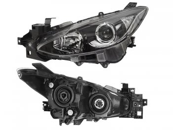 6 299 р. Левая передняя фара SAT (Евросвет)  Mazda 3/Axela  BM (2013-2016)  с доставкой в г. Калуга. Увеличить фотографию 1