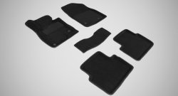 4 799 р. Износостойкие коврики в салон SeiNtex Premium 3D 4 шт. (ворсовые, черные) Mazda 3/Axela BM дорестайлинг седан (2013-2016)  с доставкой в г. Калуга. Увеличить фотографию 1