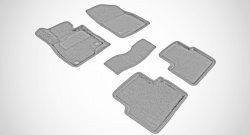 4 099 р. Износостойкие коврики в салон SeiNtex Premium 3D 4 шт. (ворсовые, серые)  Mazda 3/Axela  BM (2013-2016)  с доставкой в г. Калуга. Увеличить фотографию 1