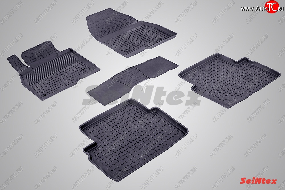 4 599 р. Износостойкие коврики в салон с высоким бортом SeiNtex Premium 4 шт. (резина)  Mazda 3/Axela  BM (2013-2016)  с доставкой в г. Калуга