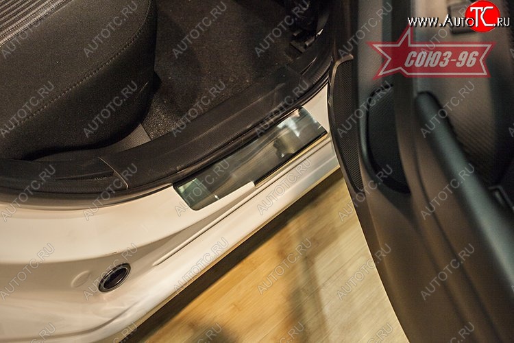 2 384 р. Накладки на внутренние пороги Souz-96 Mazda 3/Axela BM дорестайлинг седан (2013-2016)  с доставкой в г. Калуга