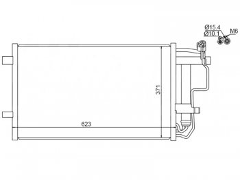 6 299 р. Радиатор кондиционера SAT  Mazda 3/Axela  BL (2009-2013)  с доставкой в г. Калуга. Увеличить фотографию 1