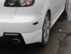 3 199 р. Клыки на задний бампер Style Mazda 3/Axela BK дорестайлинг, хэтчбэк (2003-2006) (Неокрашенная)  с доставкой в г. Калуга. Увеличить фотографию 3