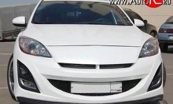 11 399 р. Передний бампер AutoEXE Mazda 3/Axela BL дорестайлинг, хэтчбэк 5 дв. (2009-2011) (Без сетки, Неокрашенный)  с доставкой в г. Калуга. Увеличить фотографию 3