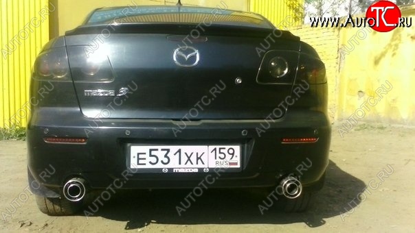 3 479 р. Лип спойлер Узкий  Mazda 3/Axela  BK (2003-2006) (Неокрашенный)  с доставкой в г. Калуга