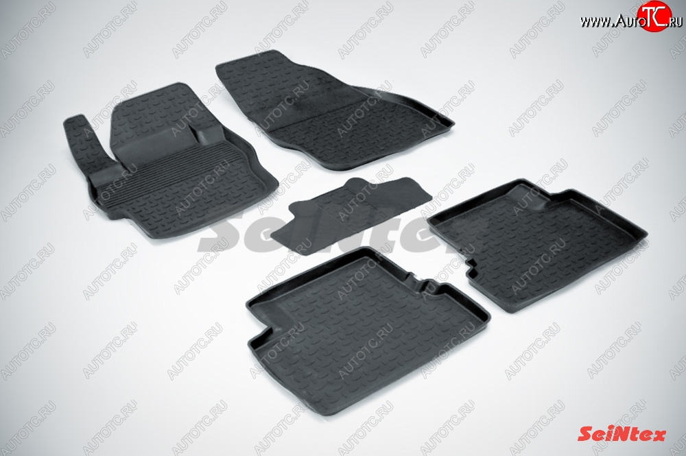 4 499 р. Износостойкие коврики в салон с высоким бортом SeiNtex Premium 4 шт. (резина)  Mazda 3/Axela  BL (2009-2013)  с доставкой в г. Калуга