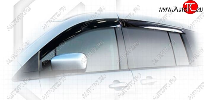 2 259 р. Дефлектора окон CA-Plastiс  Mazda 5 (2010-2015) (Classic полупрозрачный, Без хром.молдинга)  с доставкой в г. Калуга