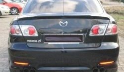4 449 р. Лип спойлер Сабля Mazda 6 GG седан дорестайлинг (2002-2005) (Неокрашенный)  с доставкой в г. Калуга. Увеличить фотографию 1