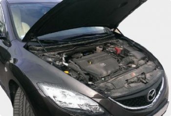 2 299 р. Упоры капота Russtal Mazda 6 GH дорестайлинг лифтбэк (2007-2010)  с доставкой в г. Калуга. Увеличить фотографию 1