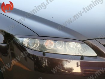 959 р. Реснички на фары Sport  Mazda 6 ( GG,  GG, GY) (2002-2008) (Неокрашенные)  с доставкой в г. Калуга. Увеличить фотографию 2