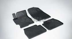 Износостойкие коврики в салон с рисунком Сетка SeiNtex Premium 4 шт. (резина) Mazda (Мазда) 6  GG (2002-2005) GG седан дорестайлинг