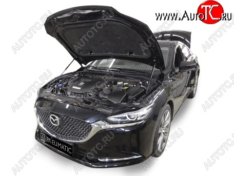 3 899 р. Упоры капота Pomogator Mazda 6 GJ 2-ой рестайлинг седан (2018-2024)  с доставкой в г. Калуга