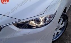 1 149 р. Реснички на фары Sport V2 Mazda 6 GJ дорестайлинг седан (2012-2015) (Неокрашенные)  с доставкой в г. Калуга. Увеличить фотографию 3